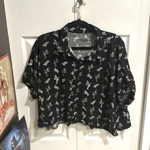 My Chemical Romance cropped button up